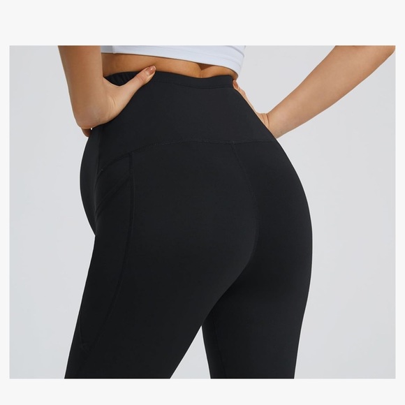 JOYSPELS Short Length Over the Belly Bootcut Flare Maternity Leggings Pants - Picture 5 of 14